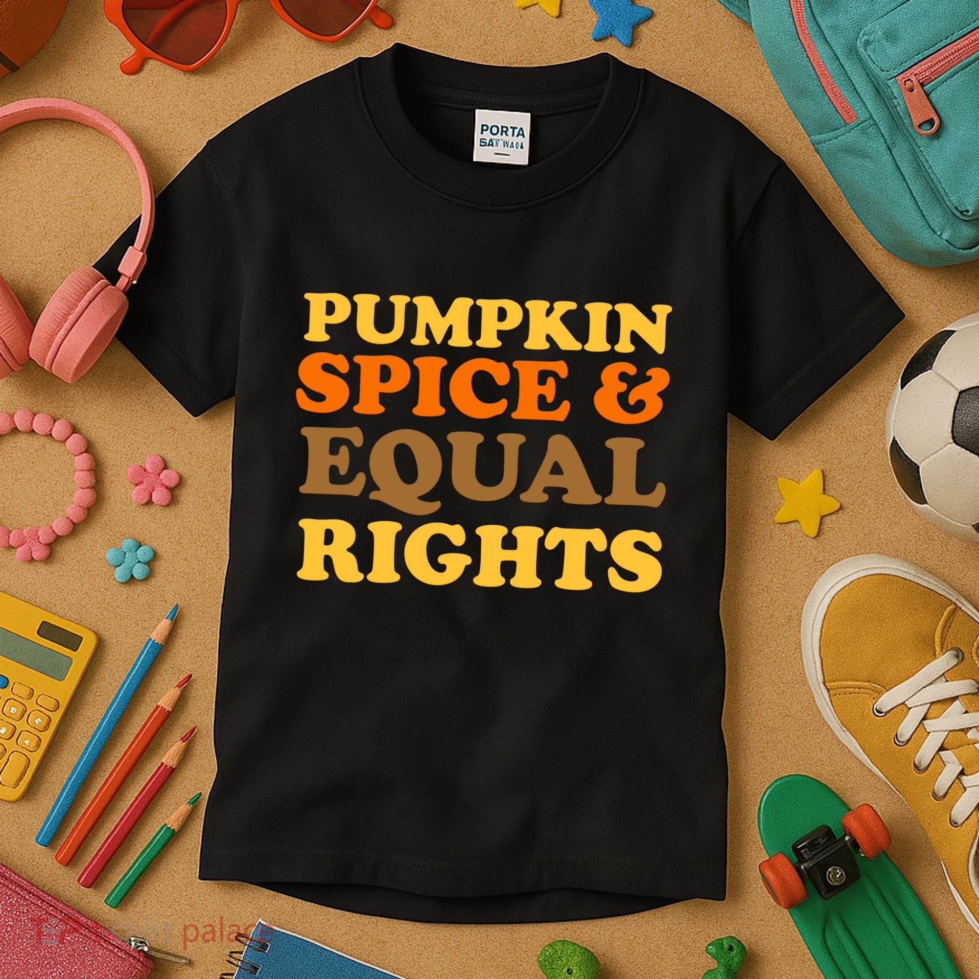 Pumpkin Spice And Equal Rights Kids T-Shirt