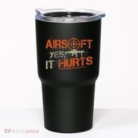 Paintball Sport Airsoft Yes It Hurts Paint Ball Target Tumbler thumb 0