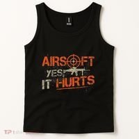 Paintball Sport Airsoft Yes It Hurts Paint Ball Target Tank Top thumb 2
