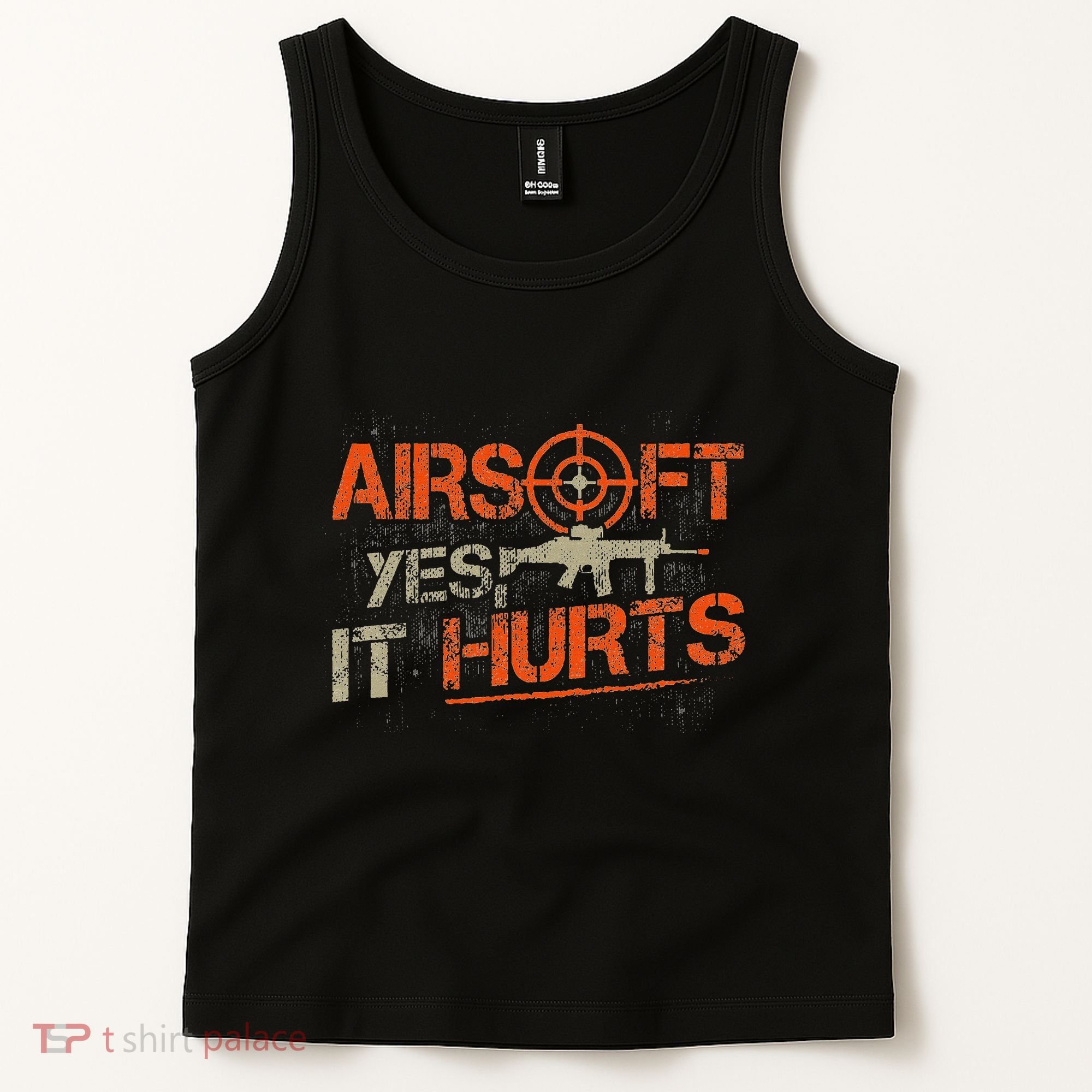 Paintball Sport Airsoft Yes It Hurts Paint Ball Target Tank Top