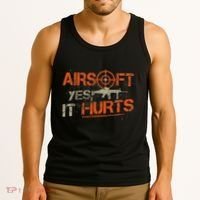 Paintball Sport Airsoft Yes It Hurts Paint Ball Target Tank Top thumb 3