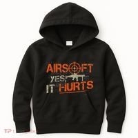Paintball Sport Airsoft Yes It Hurts Paint Ball Target Kids Hoodie thumb 0