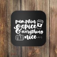 Pumpkin Spice And Everything Nice Halloween Coffee Lover Coaster thumb 0
