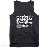 Pumpkin Spice And Everything Nice Halloween Coffee Lover Tank Top thumb 0