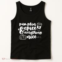 Pumpkin Spice And Everything Nice Halloween Coffee Lover Tank Top thumb 2