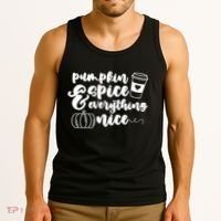 Pumpkin Spice And Everything Nice Halloween Coffee Lover Tank Top thumb 3