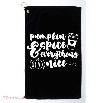 Pumpkin Spice And Everything Nice Halloween Coffee Lover Golf Towel