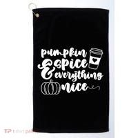 Pumpkin Spice And Everything Nice Halloween Coffee Lover Golf Towel thumb 0