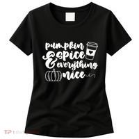 Pumpkin Spice And Everything Nice Halloween Coffee Lover Women's T-Shirt thumb 0