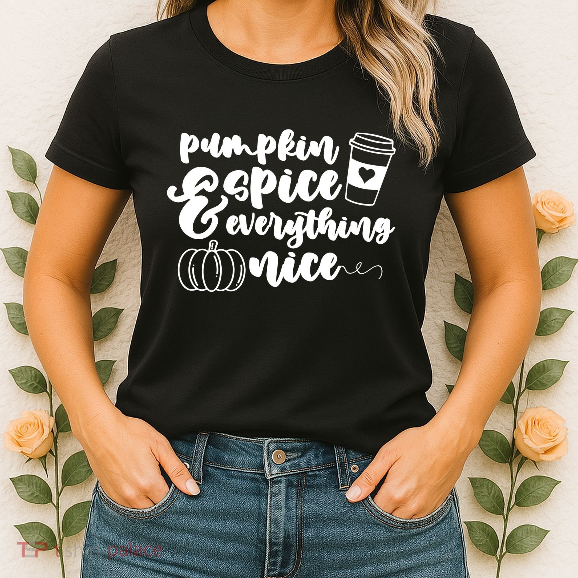 Pumpkin Spice And Everything Nice Halloween Coffee Lover Women's T-Shirt