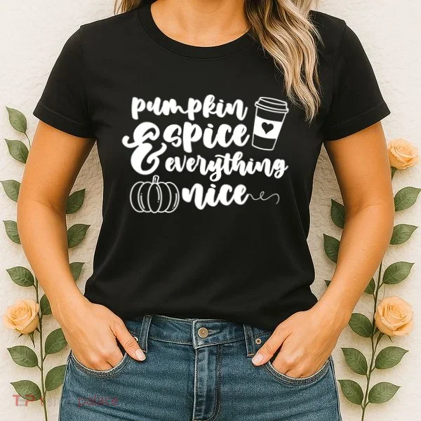 Pumpkin Spice And Everything Nice Halloween Coffee Lover Women's T-Shirt
