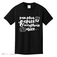 Pumpkin Spice And Everything Nice Halloween Coffee Lover Kids T-Shirt thumb 0