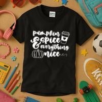 Pumpkin Spice And Everything Nice Halloween Coffee Lover Kids T-Shirt thumb 3