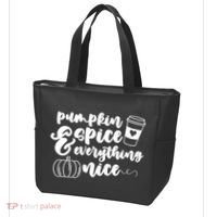 Pumpkin Spice And Everything Nice Halloween Coffee Lover Tote Bag thumb 3