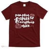 Pumpkin Spice And Everything Nice Halloween Coffee Lover T-Shirt thumb 0