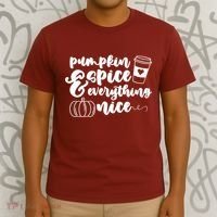 Pumpkin Spice And Everything Nice Halloween Coffee Lover T-Shirt thumb 3