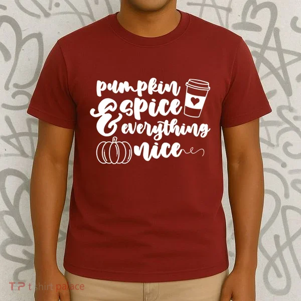 Pumpkin Spice And Everything Nice Halloween Coffee Lover T-Shirt