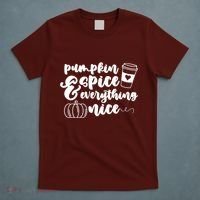 Pumpkin Spice And Everything Nice Halloween Coffee Lover T-Shirt thumb 5