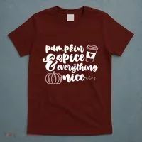 Pumpkin Spice And Everything Nice Halloween Coffee Lover T-Shirt thumb 5