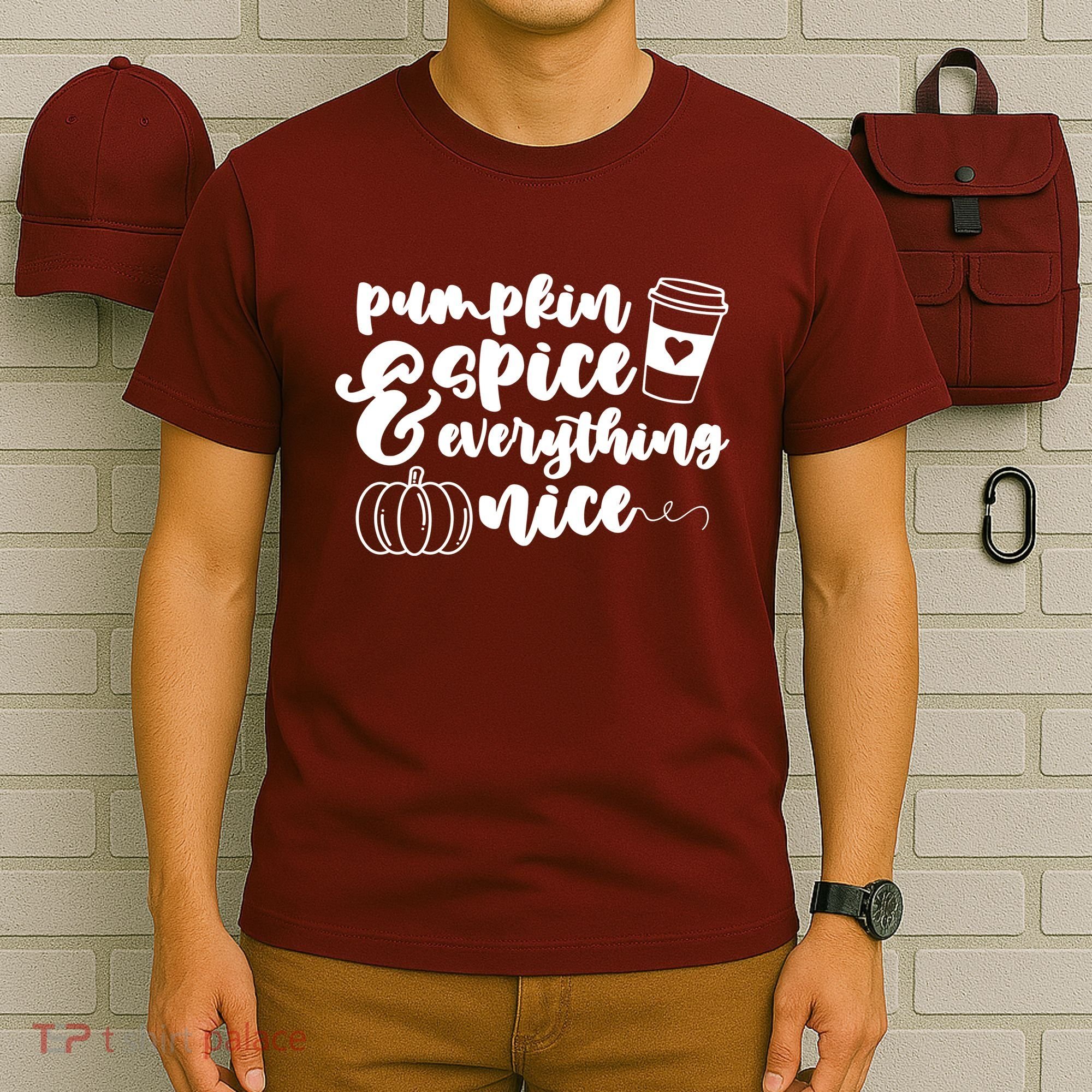 Pumpkin Spice And Everything Nice Halloween Coffee Lover T-Shirt