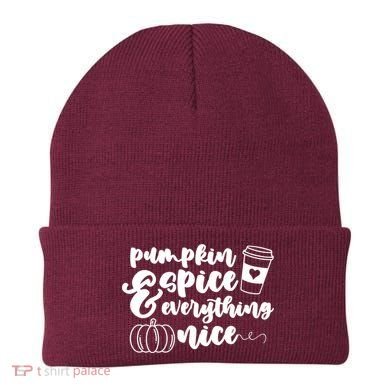 Pumpkin Spice And Everything Nice Halloween Coffee Lover Beanie