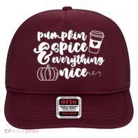 Pumpkin Spice And Everything Nice Halloween Coffee Lover Hat thumb 0