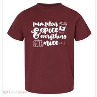 Pumpkin Spice And Everything Nice Halloween Coffee Lover Toddler T-Shirt thumb 0