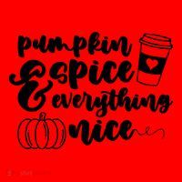 Pumpkin Spice And Everything Nice Halloween Coffee Lover Santa Hat thumb 1
