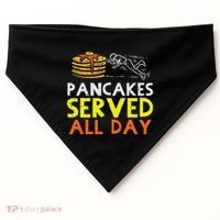 Pancakes Served American Football Funny Offensive Lineman USA-Made Doggie Bandana thumb 0
