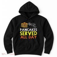 Pancakes Served American Football Funny Offensive Lineman Hoodie thumb 0