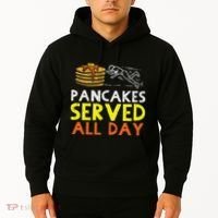 Pancakes Served American Football Funny Offensive Lineman Hoodie thumb 2