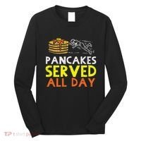 Pancakes Served American Football Funny Offensive Lineman Long Sleeve Shirt thumb 0