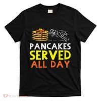 Pancakes Served American Football Funny Offensive Lineman T-Shirt thumb 0