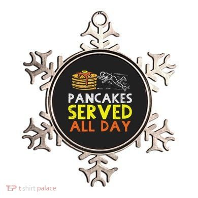 Pancakes Served American Football Funny Offensive Lineman Ornament
