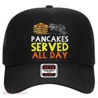 Pancakes Served American Football Funny Offensive Lineman Hat thumb 0