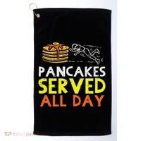 Pancakes Served American Football Funny Offensive Lineman Golf Towel thumb 0