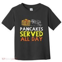 Pancakes Served American Football Funny Offensive Lineman Toddler T-Shirt thumb 0