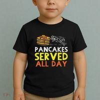 Pancakes Served American Football Funny Offensive Lineman Toddler T-Shirt thumb 2