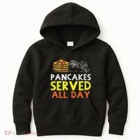 Pancakes Served American Football Funny Offensive Lineman Kids Hoodie thumb 0
