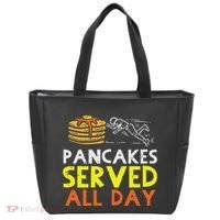 Pancakes Served American Football Funny Offensive Lineman Tote Bag thumb 0