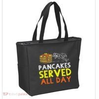 Pancakes Served American Football Funny Offensive Lineman Tote Bag thumb 2