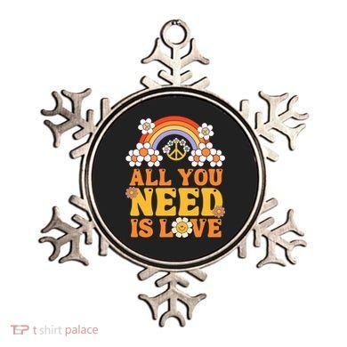 Peace Sign All You Need Is Love 60s 70s Ornament