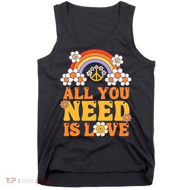 Peace Sign All You Need Is Love 60s 70s Tank Top