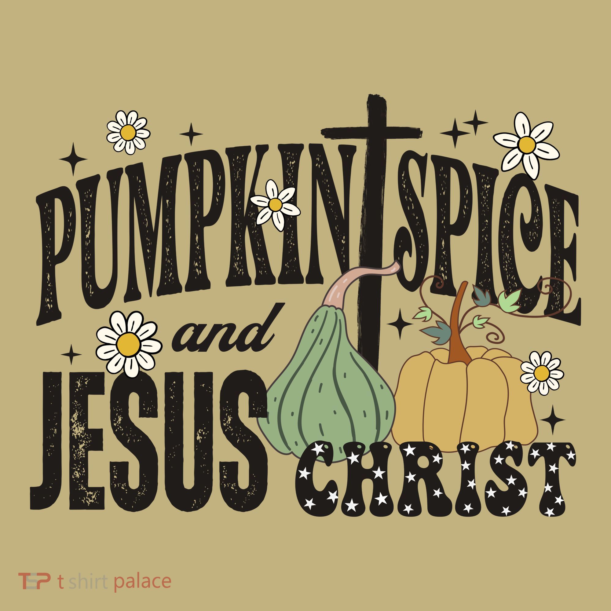 Pumpkin Spice And Jesus Christ Fun Fall Christian Cross Faith Mousepad