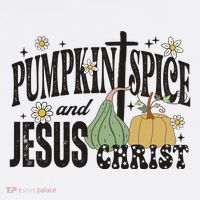 Pumpkin Spice And Jesus Christ Fun Fall Christian Cross Faith Women's Hoodie thumb 2