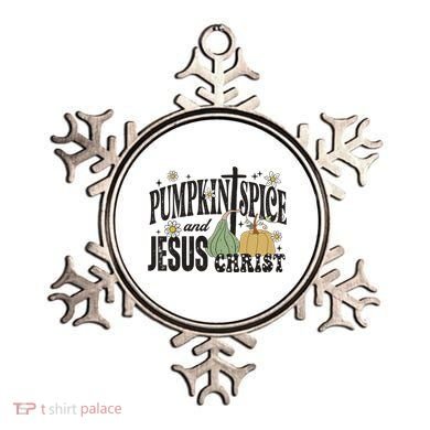 Pumpkin Spice And Jesus Christ Fun Fall Christian Cross Faith Ornament