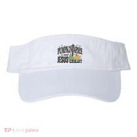 Pumpkin Spice And Jesus Christ Fun Fall Christian Cross Faith Visor thumb 0