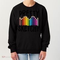 Pretty Sketchy Artist Art Teacher Women's Sweatshirt thumb 0
