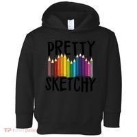 Pretty Sketchy Artist Art Teacher Toddler Hoodie thumb 0