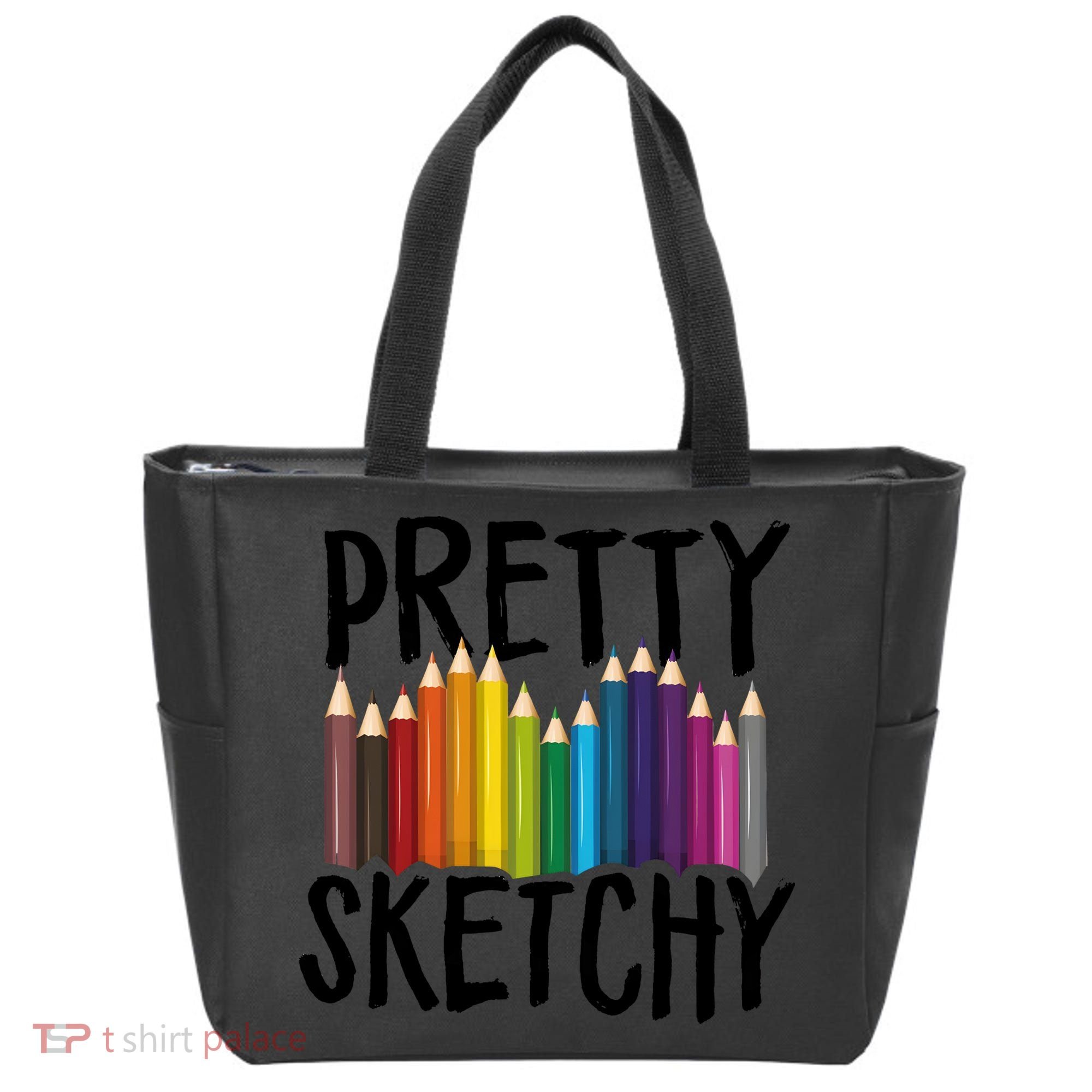 Pretty Sketchy Artist Art Teacher Tote Bag